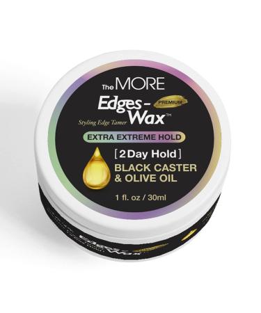Nobless NOBLESSE PREMIUM Edge Wax Styling Edge Tamer 2 Day EXTRA EXTREME HOLD Blended with Black Caster Oil & Olive Oil Travel Size 1.01fl oz/30ml 1.01 Fl Oz (Pack of 1)