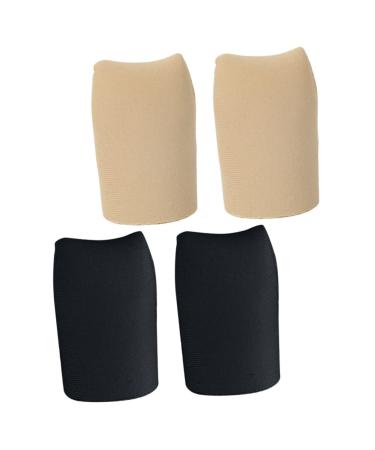 2 Pairs Hand Covers Sleeve Protectors Toe Closed Covers Gel Lining Toe Covers Toe Finger Protector Breathable Toe Covers Protective Cap Sports 4x2.7cm As Shown