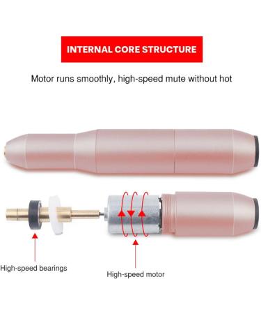Electric Nail File Professional Manicure Drill Set - 20000RPM Adjustable Speed - Nail Accessories for Acrylic & Gel Nails - Salon Quality Pedicure Kit - Rose Gold - Buy Online on GoSupps.com