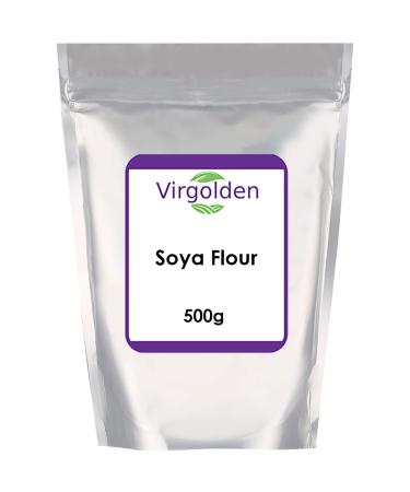 Soya Flour 500g Dried Soy Powder Heat Treated High Protein by Virgolden - Buy Online on GoSupps.com