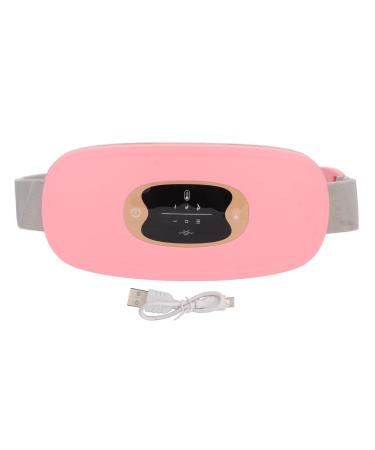 EUVAROMEX Menstrual Heated Belt Fast Heating Vibration Electric Waist Belt Pink/2145