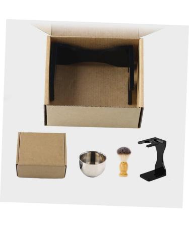 Minkissy Shaving Set - 2 Sets with Brush & Stand | Premium Barber Salon Shaving Brush for Men - Buy Online on GoSupps.com