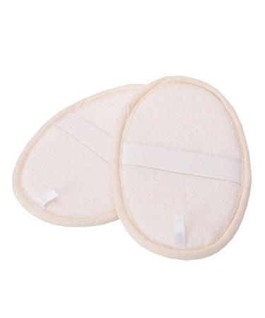 Bath Spa and Shower Exfoliating Loofah Pads-2 Pack Natural Luffa and Terry Cloth Materials Loofa Sponge Scrubber Brush Close Skin for Men and Women (Pack od 2)