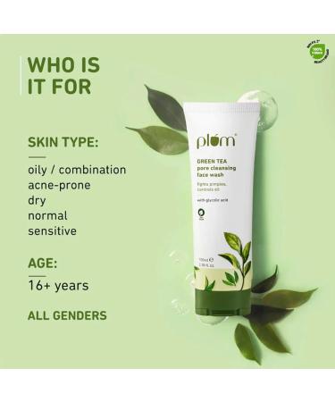 DOLAD Green Tea Pore Cleansing Face Wash | Glycolic Acid for Oily Acne-Prone Skin | Gentle Vegan Formula | 100ml - Shop Internationally - Buy Online on GoSupps.com
