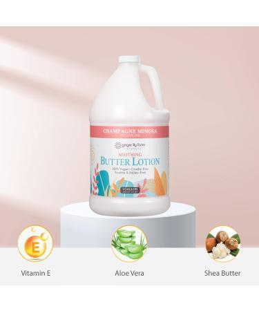 Buy Ginger Lily Farms Soothing Butter Lotion - 100% Vegan Cruelty-Free Champagne Mimosa Scent 1 Gallon Refill for Dry Skin | International Shipping Available - Buy Online on GoSupps.com