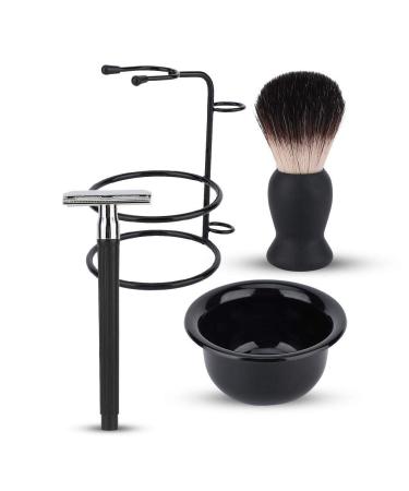 4 in 1 Men's Shaving Set - Premium Razor Gift Set with Heavy Duty Stand Soap Bowl Brush & Razor for Home Outdoors & Professional Use - Buy Online on GoSupps.com