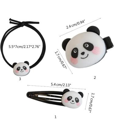 xbiez Cute Pins Headdress Mini Hairpin Cartoon Panda for Girls Mini Panda Hairpin Cute Flat Clips Funny Hairpin 1 - Buy Online on GoSupps.com