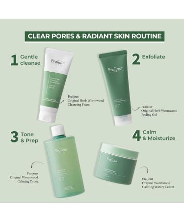 Fraijour Herb Wormwood Peeling Gel Korean Double Exfoliating Gel for Dull Clogged Skin Papaya & Cellulose Antioxidant-Rich Gentle Physical & Enzymatic Exfoliation 5.07 fl.oz. - Buy Online on GoSupps.com