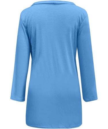 Long Shirt Outerwear Top Thin Warm Knitted Coat Women's Blouse V-Neck Shirt Tunic Long Women's Tunic Women's Shirt Casual Checked Shirt Women's Winter Chunky Knit Jacket G-sky Blue XL - Buy Online on GoSupps.com