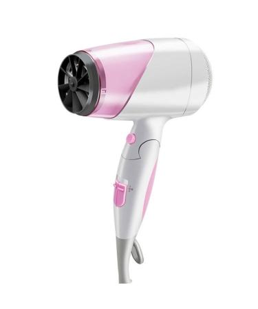 ADITAM Portable Hair Dryer - No Radiation Ion Infrared Low Noise Compact Hair Dryer Color: White + Pink Double The Comfort