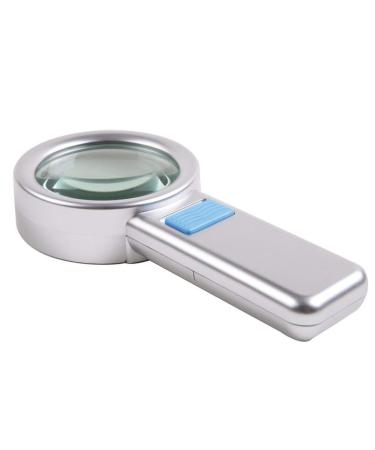 Magnifying Glass 20 Times Old Children's Reading HD Identification High-Power Optical Glass Hand-held Magnifier with Lamp Made in China