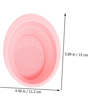 Housoutil Makeup Brush Scrub Pad Scrubber Brush Cleaning Bowl Foldable Bowl Silicone Brush Cleaning Pad Folding Silicone Bowl Makeup Accessories Brush Cleaning Tool Silica Gel Pink - Buy Online on GoSupps.com
