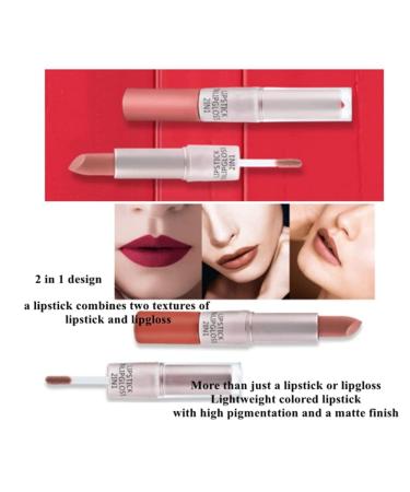 ICATHUNY 2 In 1 Matte Lipstick & Lip gloss (Pink 09) | Long Lasting, Highly Pigmented, Waterproof Formula for Women and Girls - Buy Online on GoSupps.com