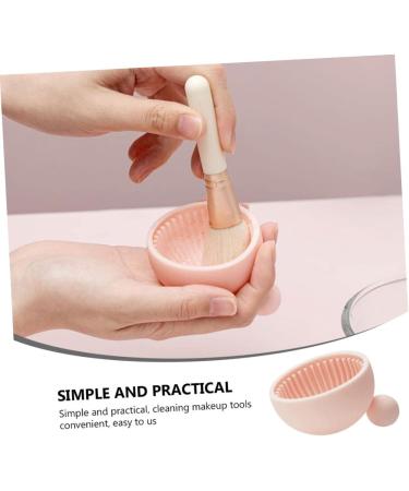 Ipetboom 1pc Silicone Scrub Pad Braces Cleaner Brush Cleaning Plate Brush Cleaner Mat Hair Brush Cleaner Cleaning Brush Scrubber Mat Make up Silica Gel Makeup Brush Cleaning Board Pink - Buy Online on GoSupps.com