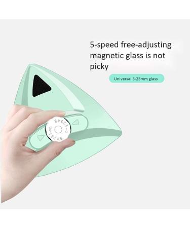 5-Speed Adjustable Magnetic Triangle Design Double Sided Magnetic Window Cleaner with Magnetic Isolation Bracket/Portable Handle Cleaner Glass Wiper Magnetic Manual Version Size:5-35mm Colour:Green Green 5 - Buy Online on GoSupps.com