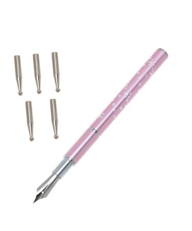Beavorty 1 Set nail art pen DIY embroidery tool multi placer nail calligraphy pen builder gel brush handmade pens nails tools nail dotting tools nail pen Drilling Stainless steel design pen