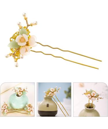 LALAFINA Flower Pearl Hairpin Asian Hair Bridal Hair Clip Flower Hair Accessories Tiara for Bride Wedding Chignon Pin Hair Accessories for Chinese Hair Clip Tool Alloy Miss Manual - Buy Online on GoSupps.com
