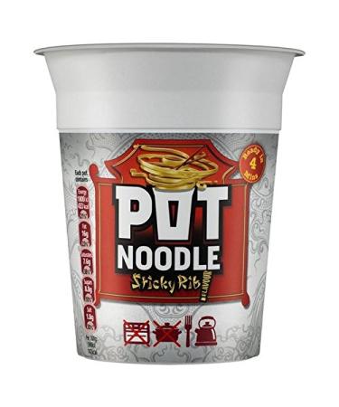 Pot Noodle Sticky Rib Noodle Pot 90 g (Pack of 2)