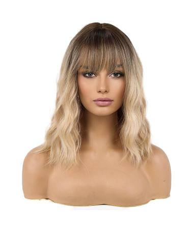 Shop Haircube Shoulder-Length Curly Wigs - Blonde with Dark Roots for Women | International Shipping Available - Buy Online on GoSupps.com