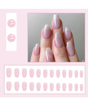 Justotry 24 Pcs Nude Coffin Nails - Premium Quality Press-On Nails for Stunning Manicures | Fast Worldwide Shipping - Buy Online on GoSupps.com