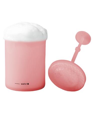 Cleanser Foamer | Portable Manual Face Cleanser Foaming Bottle Ergonomic Pump Skincare Facial Cleansing Tool Cleansing Foaming Maker for Women Girls Pink