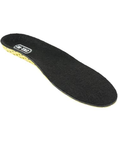 M-Tac Wool Felt Insoles | Insulating Warm Winter Boot & Shoe Inserts - Black/Yellow for Men - Size 7 - Buy Online on GoSupps.com