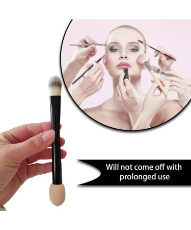 Double-Sided Foundation & Eyeshadow Makeup Brush with Sponge - Perfect for Daily Use | International Shipping Available - Buy Online on GoSupps.com