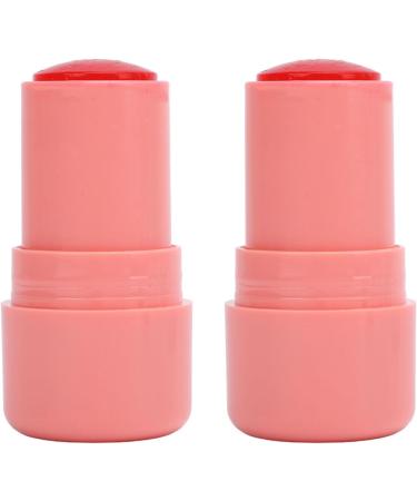 Yinhing 2Pcs 5G Blush Stick Long Lasting Moisturizing Lip Gloss Makeup Stick for Cheeks Lips Eyes Bright Coral Color for a Radiant Look with Versatile Application - Buy Online on GoSupps.com