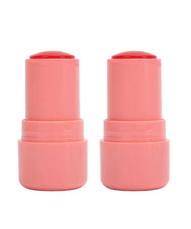 FILFEEL 2 x 5g Coral Cream Blush - Multi-Purpose Moisturizing Makeup Stick for Cheeks Lips & Eyes - Soft & Long-Lasting with Design