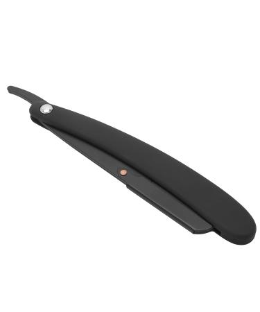 Men's Folding Razor - Classic Manual Straight Edge Hairdressing Tool | Professional Stainless Steel (Black) - Buy Online on GoSupps.com