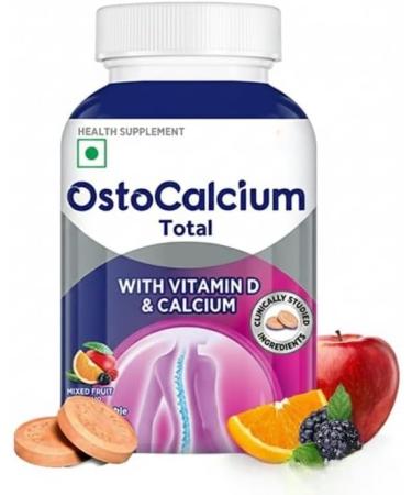 Calcium Total Chewables (60s) | Vitamin D & Calcium (Veg) to Support Strong Joints & Muscles | Leading Calcium Supplement - Buy Online on GoSupps.com