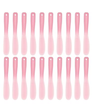 Healvian 20 Pieces Mask Stick Makeup Spatula Lotion Spatula Face Cream Spatula Cosmetic Spatula Makeup Scoop Spatula Makeup Spatula for Women Small Spatula Pink Silica Gel Reusable Healvian