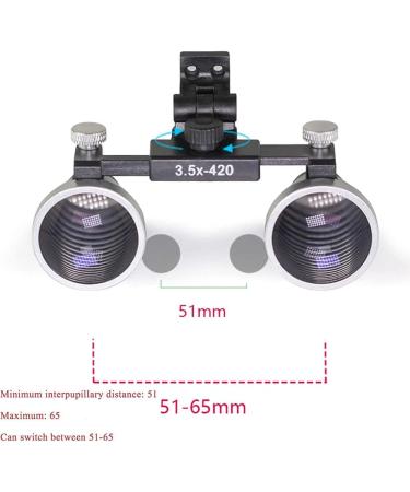 Surgical Binocular Loupes Headband Magnifier 2.5X/3.5X420mm Rechargeable Dental Loupes Magnifier Head Mount Magnifying Glass 5W Portable LED Headlight Plug In Clip Head Ligh(Size:3.5X Color:Black) - Buy Online on GoSupps.com