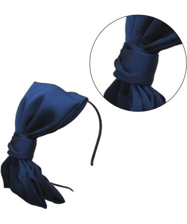 amangul Elegant Satins knot Headband Party Hairhoop Fashion Lady Headpiece Costume Accessories Female Formal Wear Headdress(Navy Blue) - Buy Online on GoSupps.com