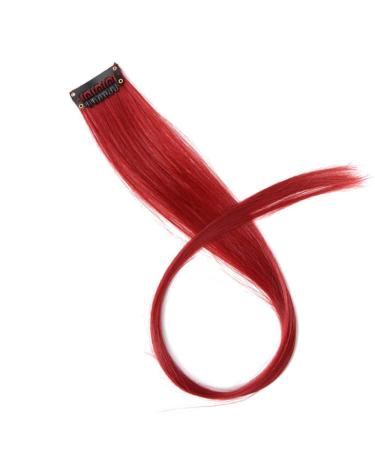 Color Long Straight Synthetic Wave Pure Hair Clip With Ladies Wig 20inches 37