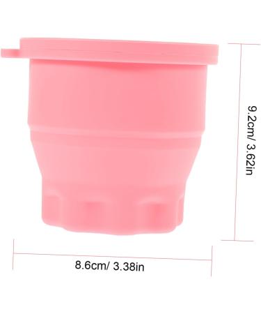 DRESSOOS Makeup Brush Cleaning Bowl Retractable Silicone Scrub Cup Drying Rack Brush Set Clean Silica Gel Makeup Brush Cleaner 9.20X9.20X8.60CM Pink - Buy Online on GoSupps.com