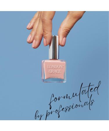 London Grace Nail Polish | Bruce 12ml | Black Long Lasting Vegan Eco-conscious Varnish | Quick Dry Chip-Resistant & No Nasties Formula - Buy Online on GoSupps.com