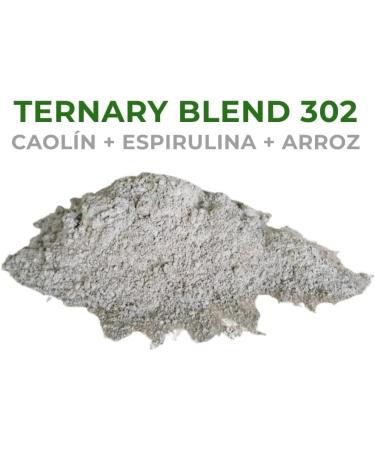 White kaolin clay + spirulina + rice - Detoxifying revitalizing and softening face mask - 100% natural | Ternary Blend 302 - 100 g - Buy Online on GoSupps.com