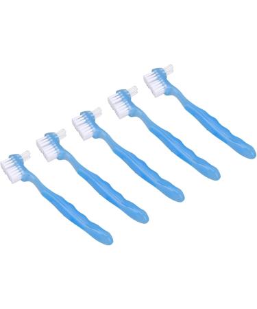 Ververt Touch Denture Cleaning Brush Set - 5-Part ProStese Double-Sided Cleaning Brush for Elderly | Portable & Travel-Friendly | Essential Blue Care Tool - Buy Online on GoSupps.com