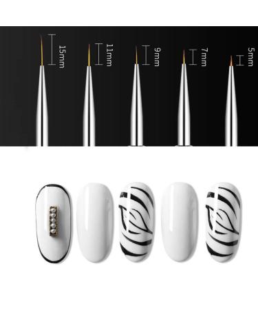 5Pcs Nail Art Liner Brushes - Mwoot Dual Tipped Brush Pen for Creative Nail Design & Dotting - Buy Online on GoSupps.com