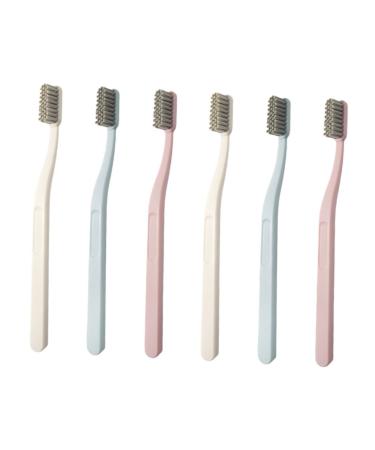 Iwowhero 6 pieces of stiff brush for adults manually for adult tooth tooth toothproof remover hardhaar toothbrushes toothbrush cleaner