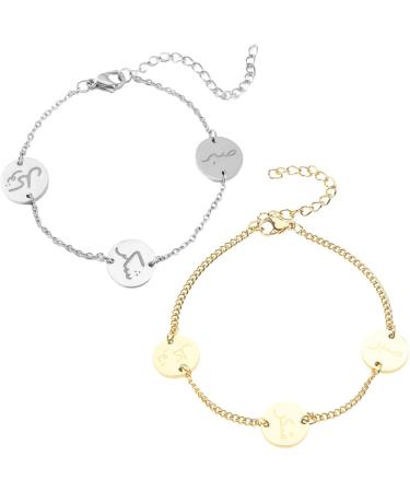 Kuaiyiju Arabic Coin Bracelet - Elegant Stainless Steel Pendant Jewelry for Women & Girls | Perfect Gift in Gold - Buy Online on GoSupps.com
