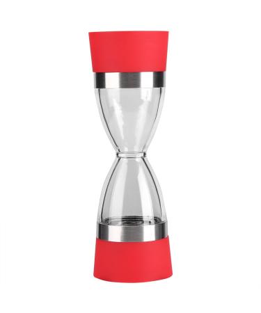Salt and Pepper Grinder 2 in 1 Manual Salt Pepper Mill Dual Combo Mill Grinder Kitchen Tools for Peppercorns Sea Salt Himalayan Salt Spices(Red)