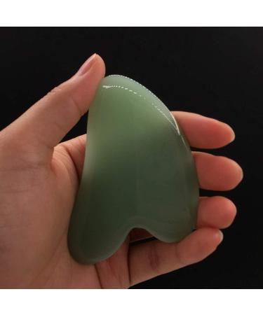 Gua Sha Facial Tool - Natural Jade Stone Guasha Board for SPA & Acupuncture Therapy | Trigger Point Treatment Scraper (Green - Buy Online on GoSupps.com