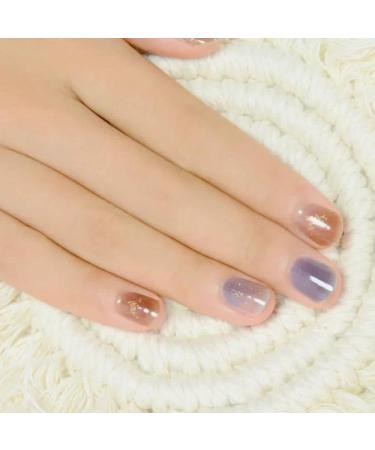 Full Cover Nail Art Tips 3D French Design Gel Nail Sticker Semi-cured Nail Stickers Korean Semi-baked(05) Style05 - Buy Online on GoSupps.com