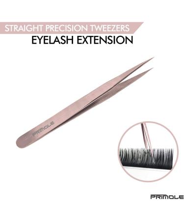 Primole Stainless Steel Eyelash Extension Tweezers Set - Straight and Curved Precision Tweezers for Volume Lash Extensions (Rose Gold) - Buy Online on GoSupps.com