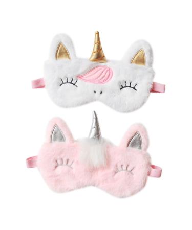 FRCOLOR 2pcs Mask Cartoon Eye Mask Shading Plush Eye Cover Lace Gloves Sleeping Eye Cover Sleeping Eye Patch Party Eye Cover Night Blindfold White Sweet Work Clothing