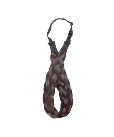 Buy Dark Brown Braided Hair Extensions - Classic Chunky Wide Headband Pigtails for Women & Girls - Buy Online on GoSupps.com