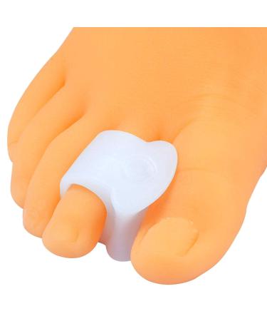 Promifun toe spreader in the 10 -pack soft gel toe separator toe divider & gel toe protection for women and men toe tensioner & claw tike correction in white