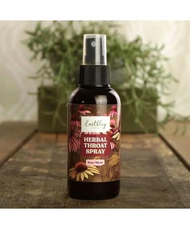 Earthley Wellness Herbal Throat Spray Pleasant Sweet Flavor Naturally Cooling No Artificial Flavors or Preservatives (4 oz) - Buy Online on GoSupps.com